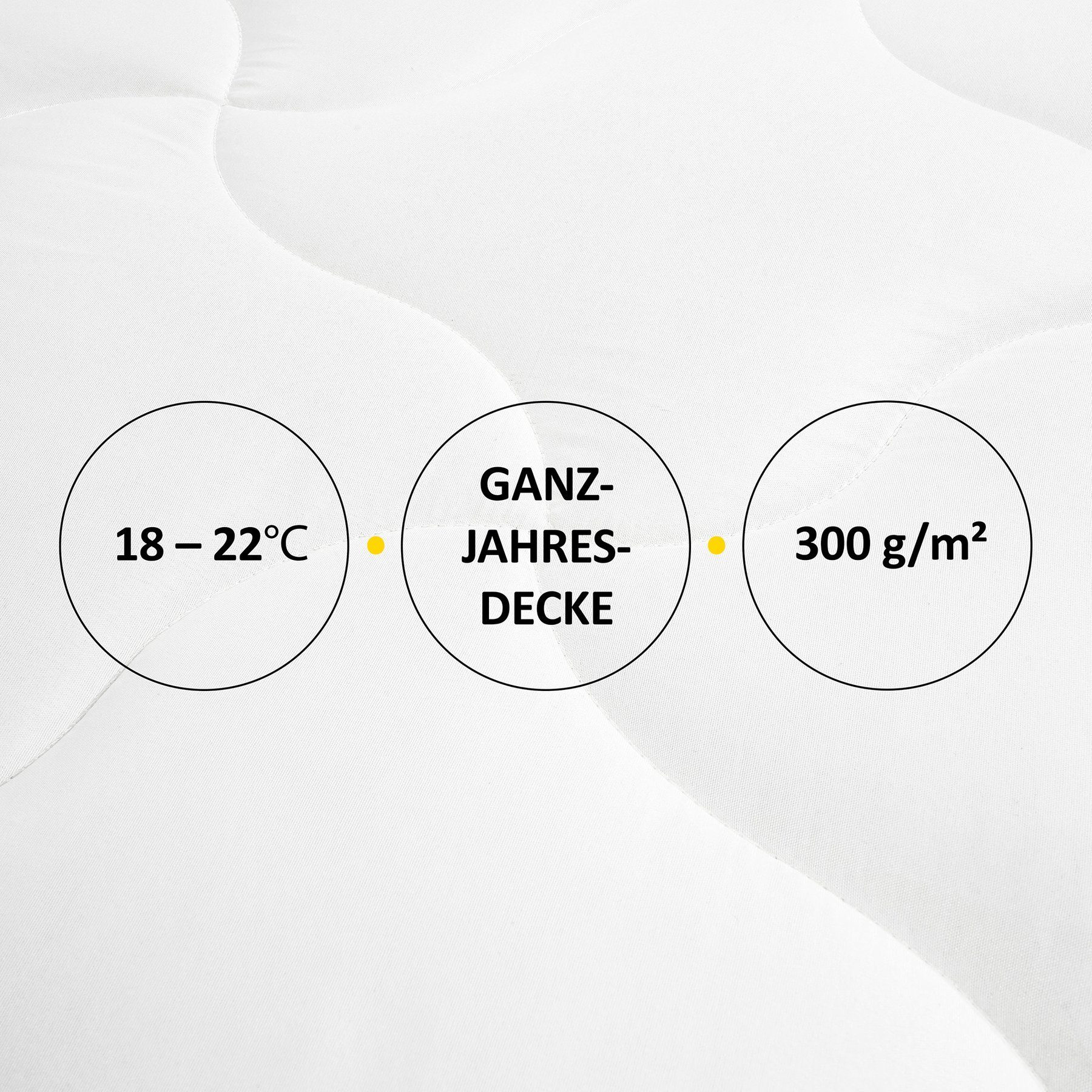 4-Jahreszeitenbett, Ganzjahredecke Polyester Allergiker Füllung: Silikonisierte Asphald, 160x220cm Atmungsaktive geeignet Steppdecke, Faser