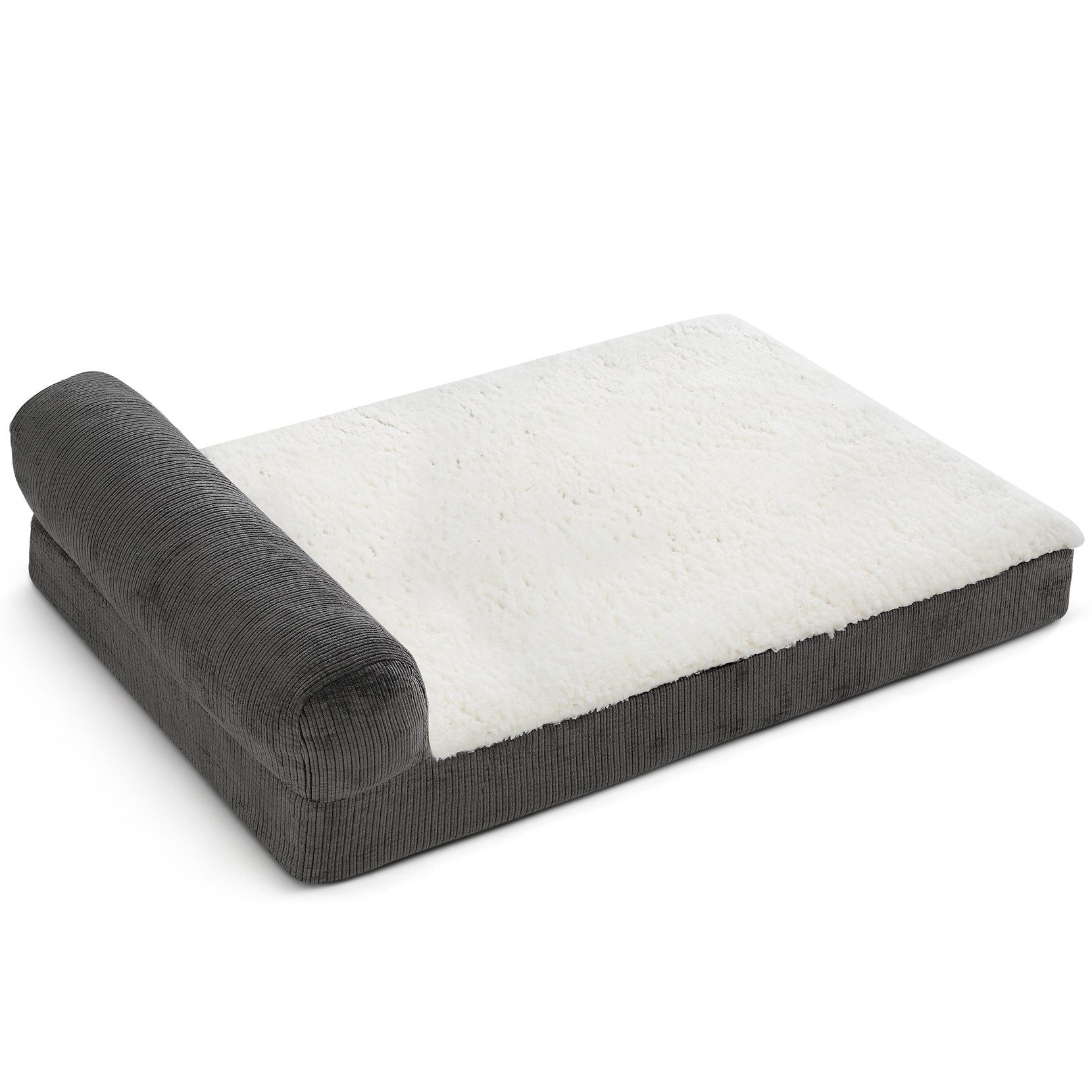 YOLEO Tierbett Hundebett mit abnehmbarem Stoffbezug und waschbar, Grau günstig online kaufen