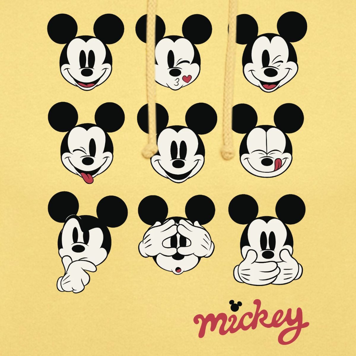 Spreadshirt Hoodie Mickey & Minnie Mickey Mouse Gesichtsausdrücke Unisex Hoodie (1-tlg)
