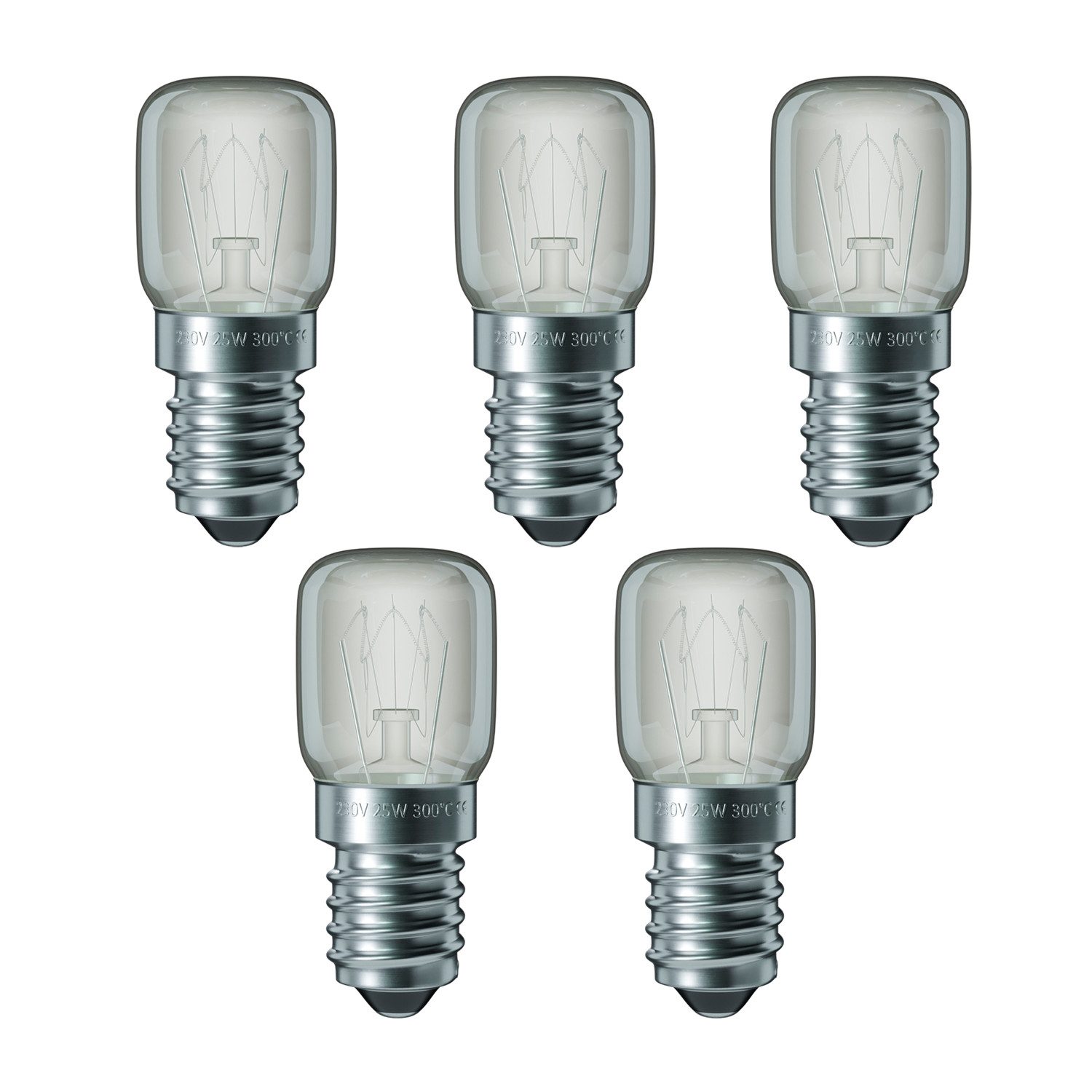 VIOKS Spezialleuchtmittel Backofenlampe E14 25W 220V 300° Glühlampe, 5 St., günstig online kaufen