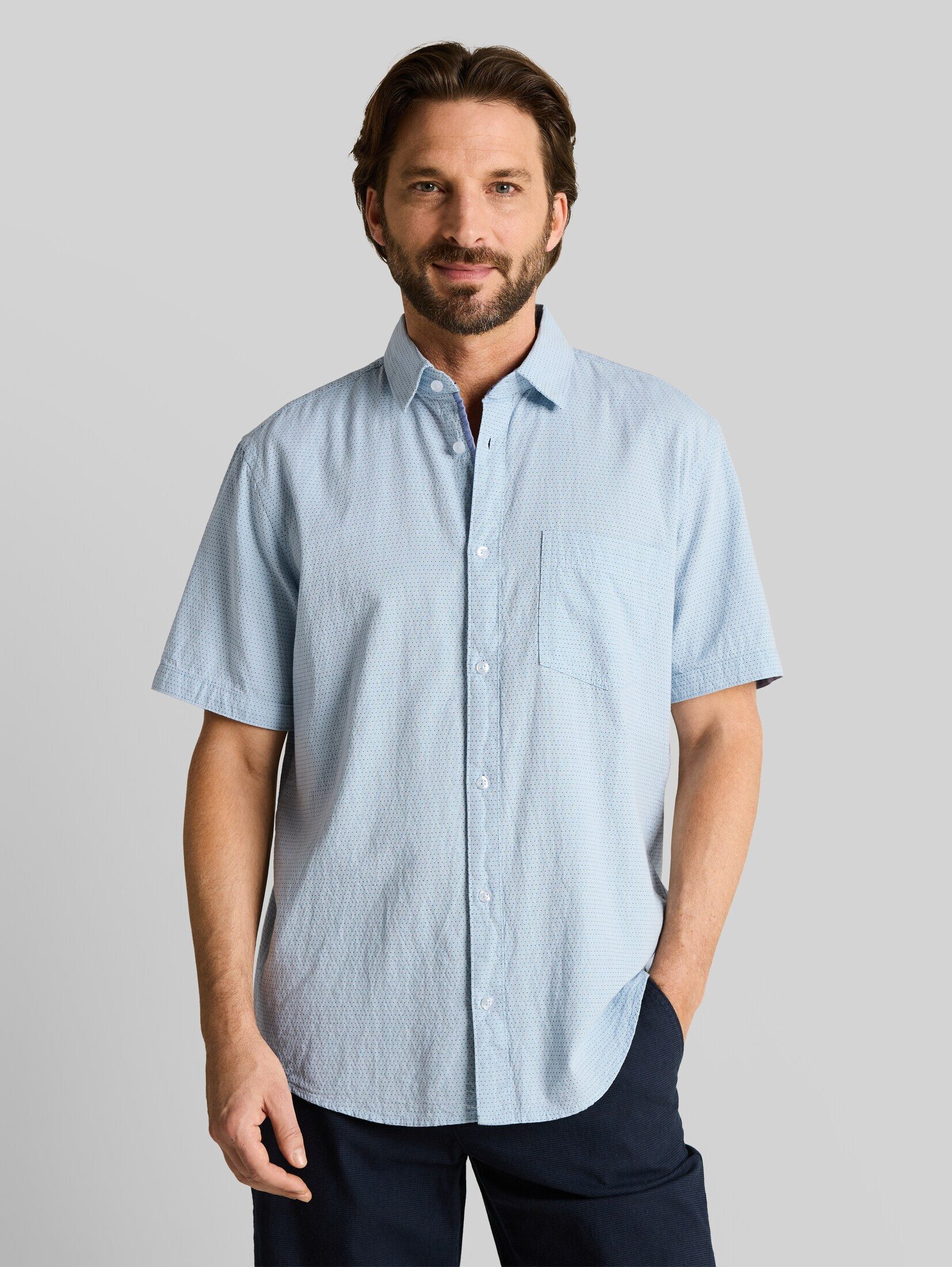 TOM TAILOR Kurzarmhemd Blusen & Shirts Regular Fit Kurzarmhemd aus Baumwolle