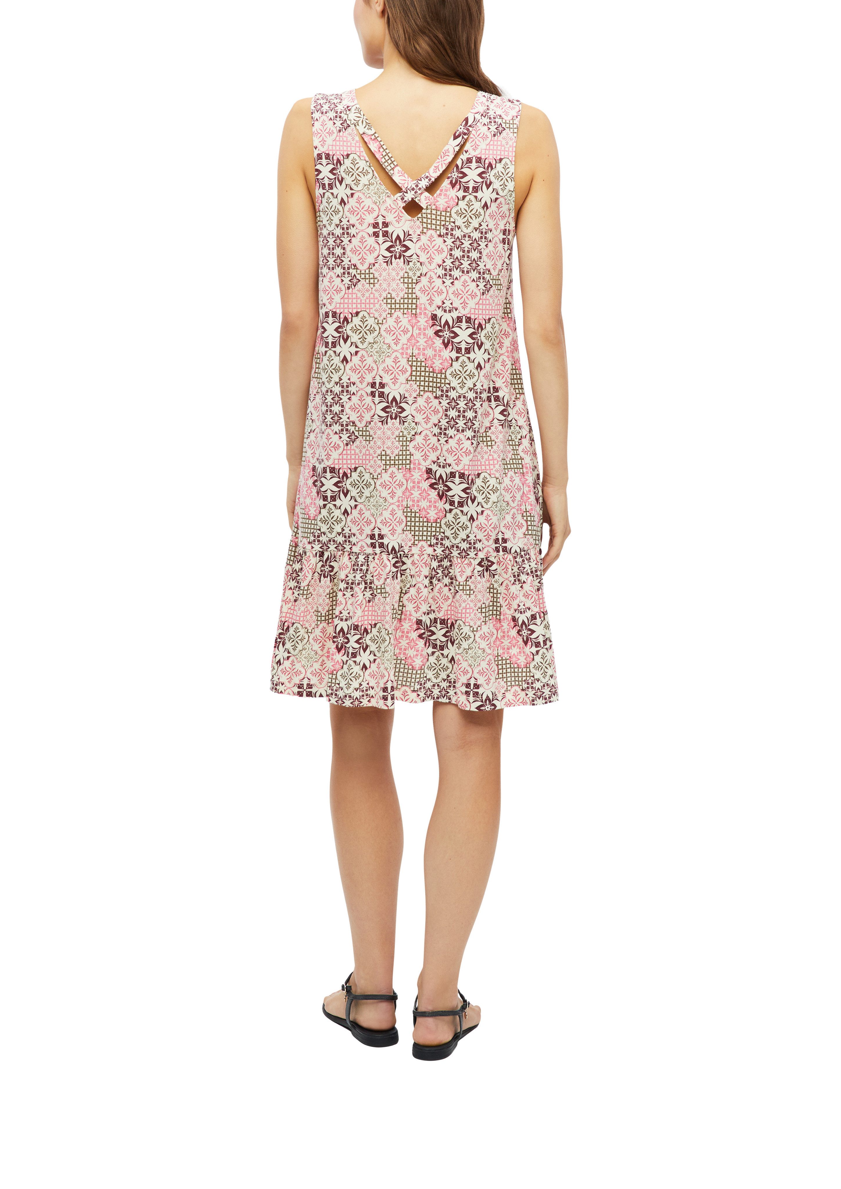 s.Oliver Maxikleid Sommerkleid in Allover-Optik