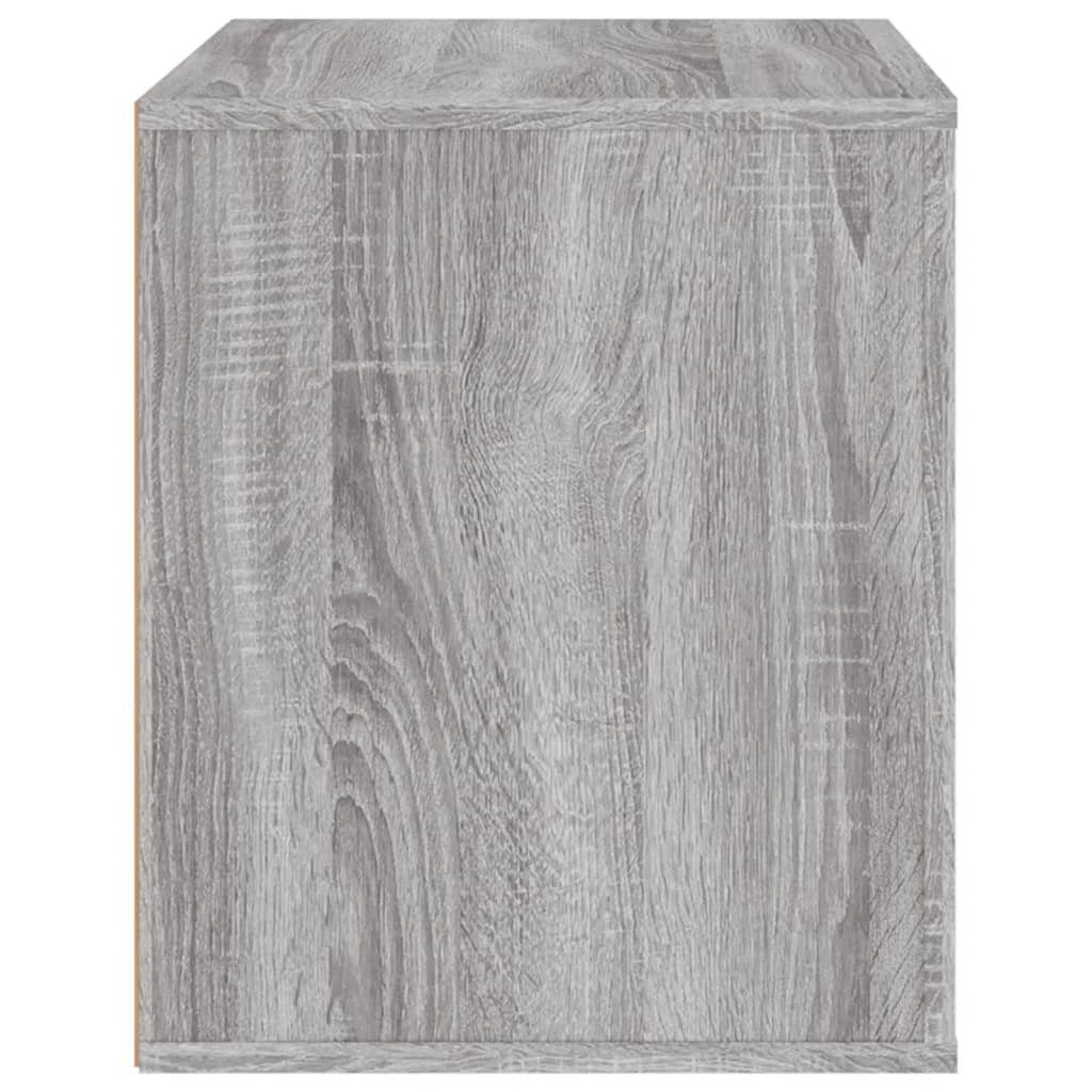 vidaXL Sonoma 50x39x47 (1-St) Fächerschrank cm Grau Nachttisch