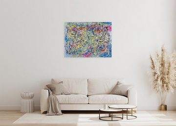 KUNSTLOFT Gemälde Colourful Ideas 100x75 cm, Leinwandbild 100% HANDGEMALT Wandbild Wohnzimmer
