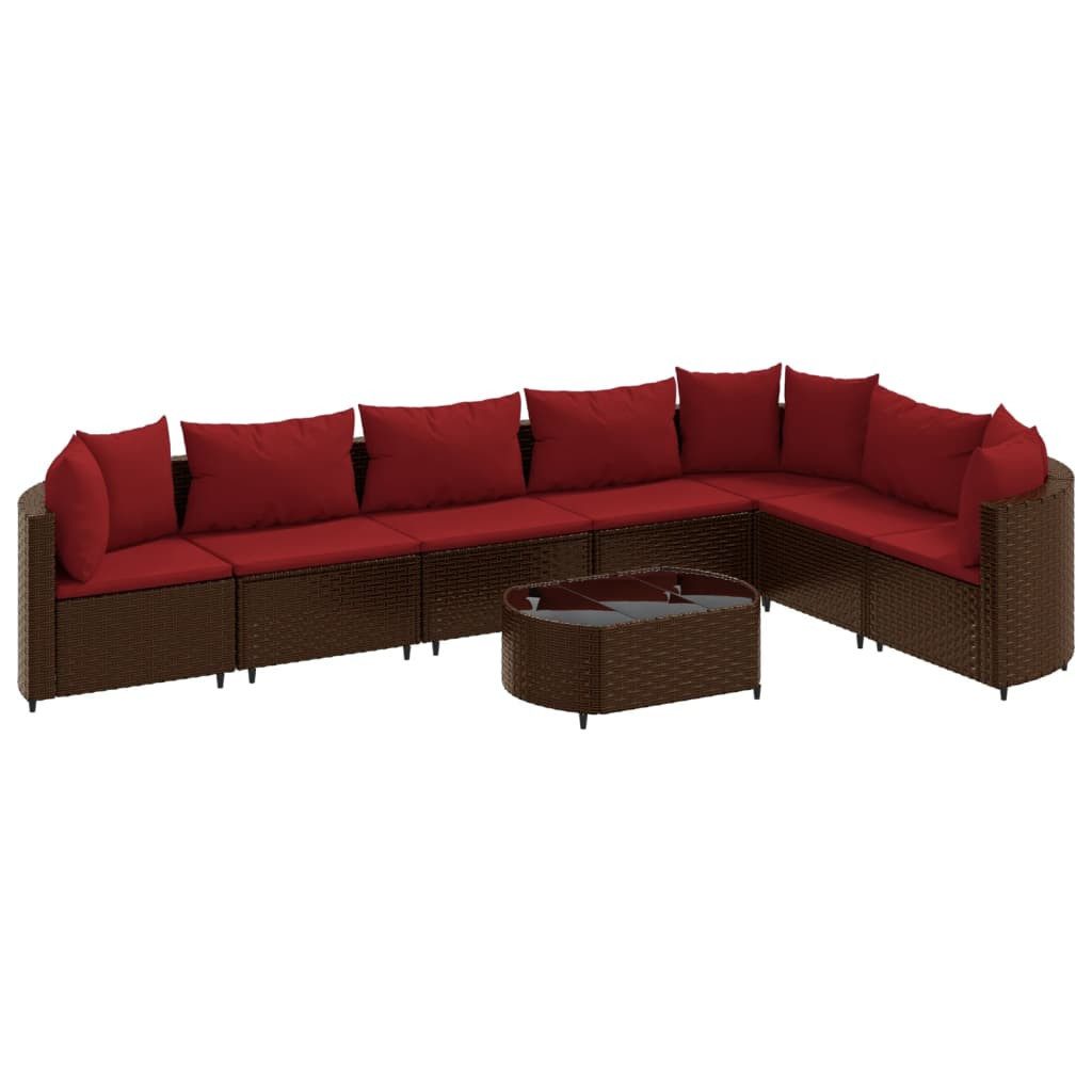 vidaXL Gartenlounge-Set 8-tlg. Garten-Sofagarnitur mit Kissen günstig online kaufen