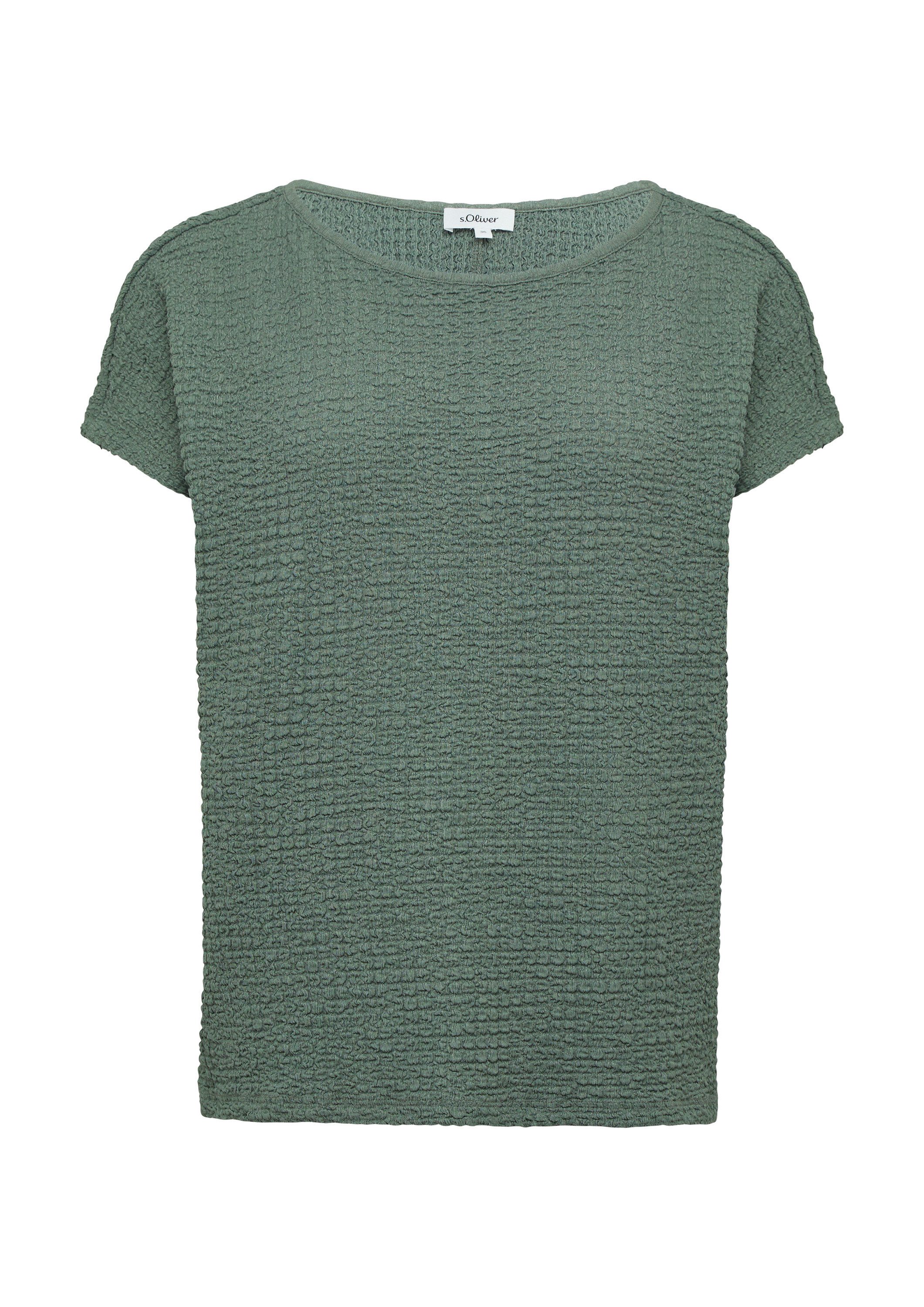 s.Oliver Kurzarmshirt T-Shirt Relaxed-Fit-Shirt in Struktur-Optik günstig online kaufen