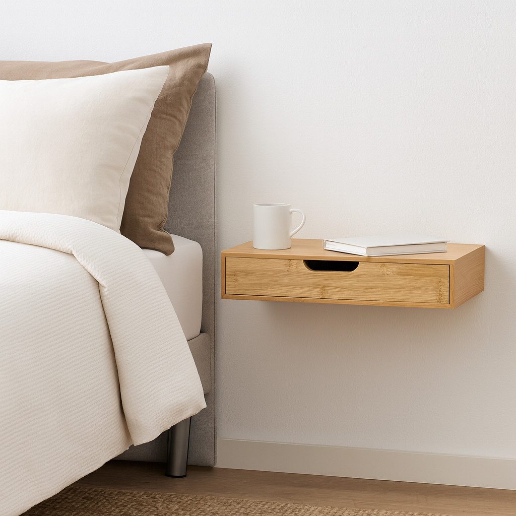 AD.CON Wandregaltisch Wandregal mit Schublade Hängeregal Regal mit Stauraum Wandboard