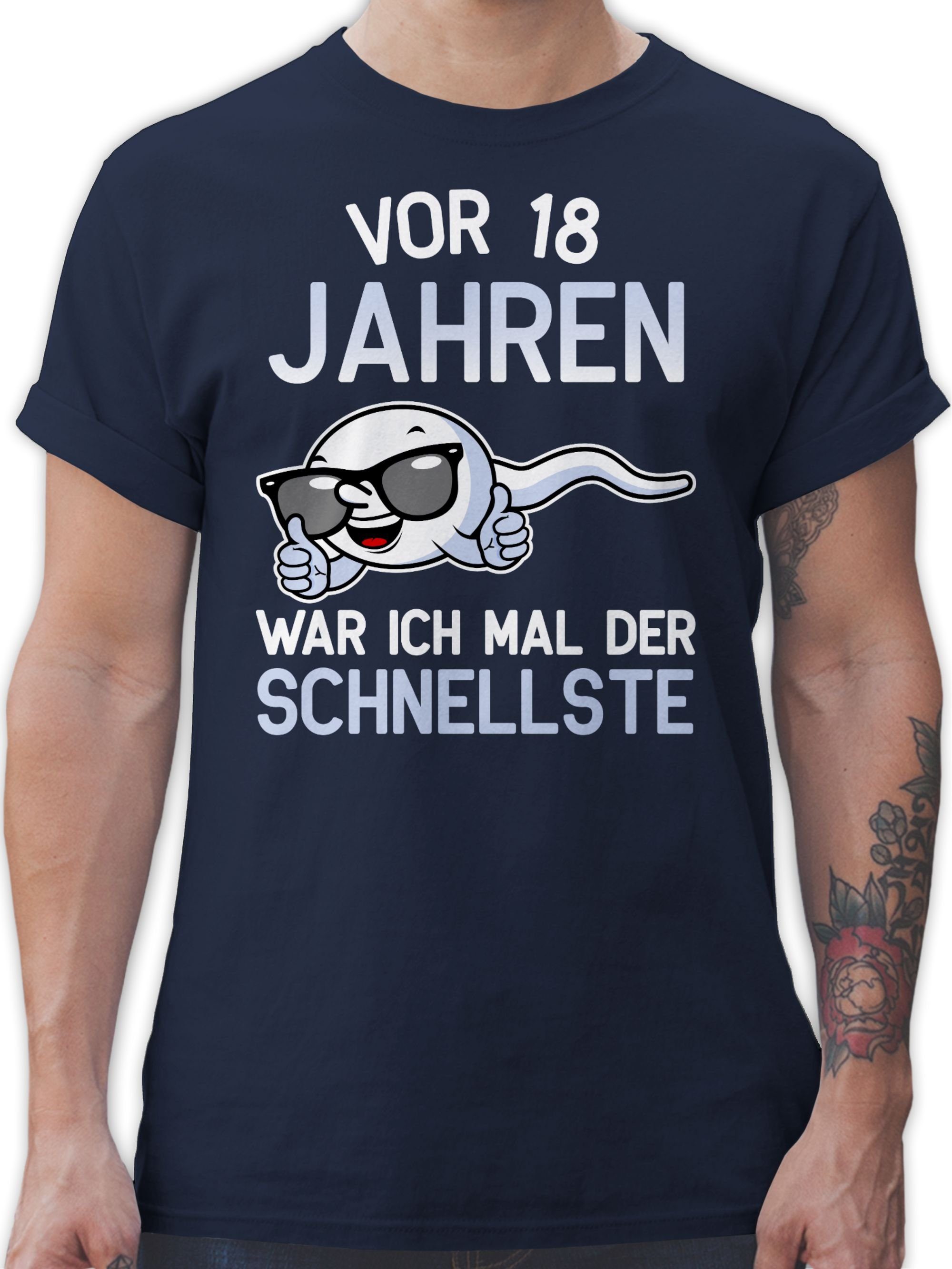 Shirtracer TShirt Vor 18 Jahren war ich mal der Schnellste 18. Geburtstag