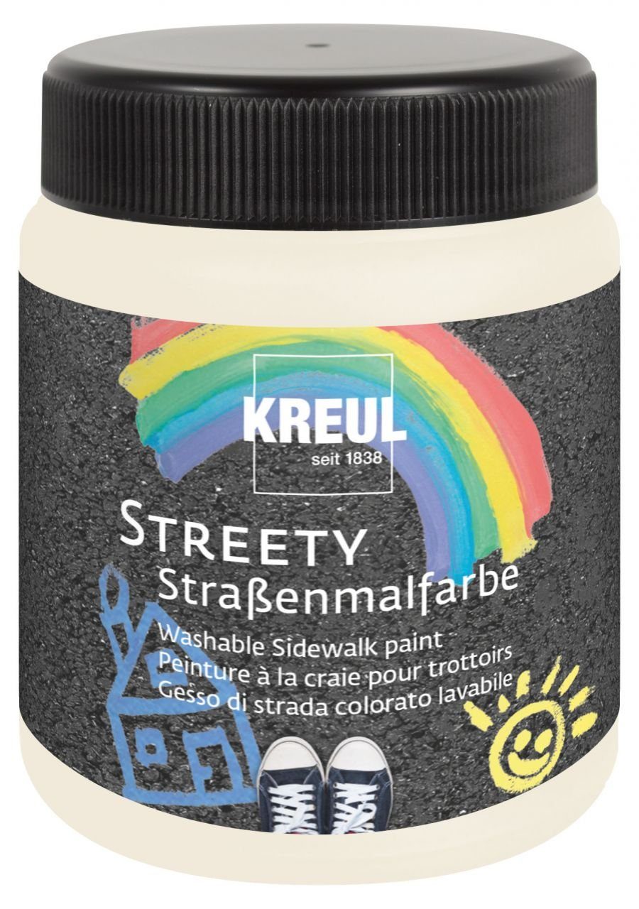 Kreul Steinmalfarbe Kreul Streety Straßenmalfarbe Wolkenweiß 200 ml