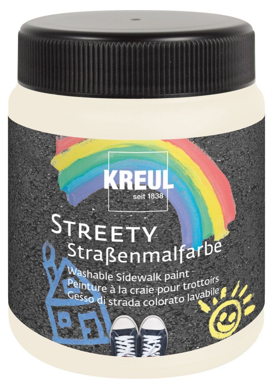 Kreul Steinmalfarbe Kreul Streety Straßenmalfarbe Wolkenweiß 200 ml