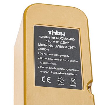 vhbw kompatibel mit iRobot iTouchless AV001A, AV002A Staubsauger-Akku NiMH 2500 mAh (14,4 V)
