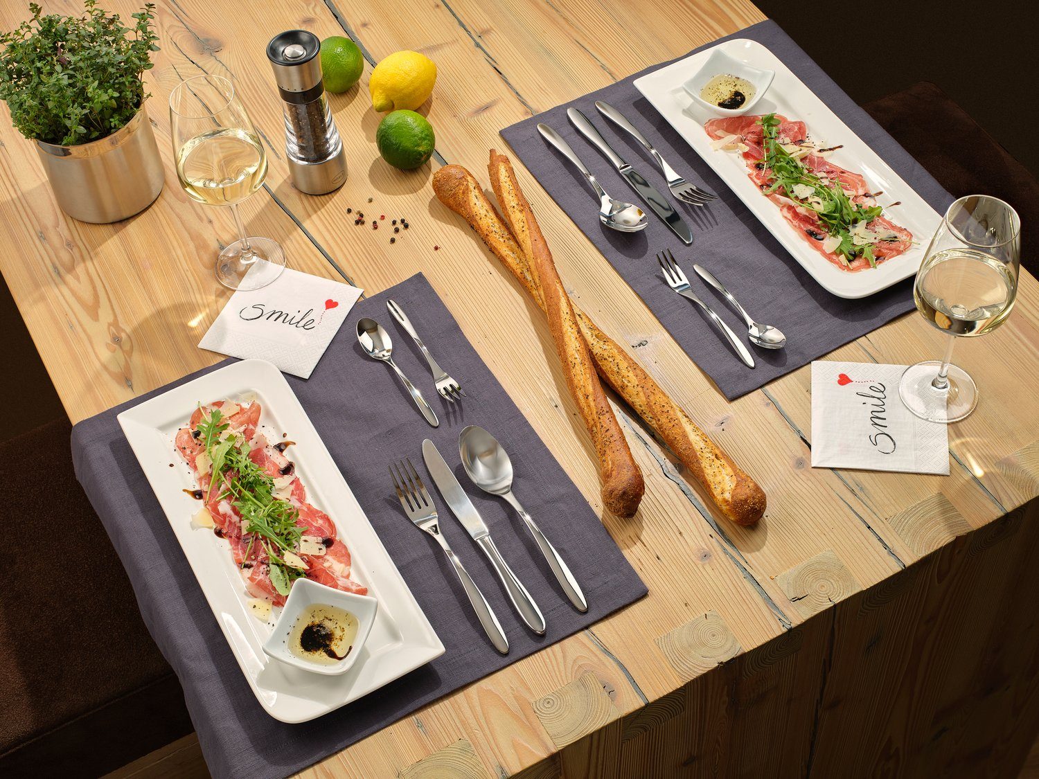 RÖSLE Besteck-Set CULTURE (30-tlg), 6 Personen, Edelstahl 18/10, wahlweise hochglänzend oder mattiert, spülmaschinengeeignet