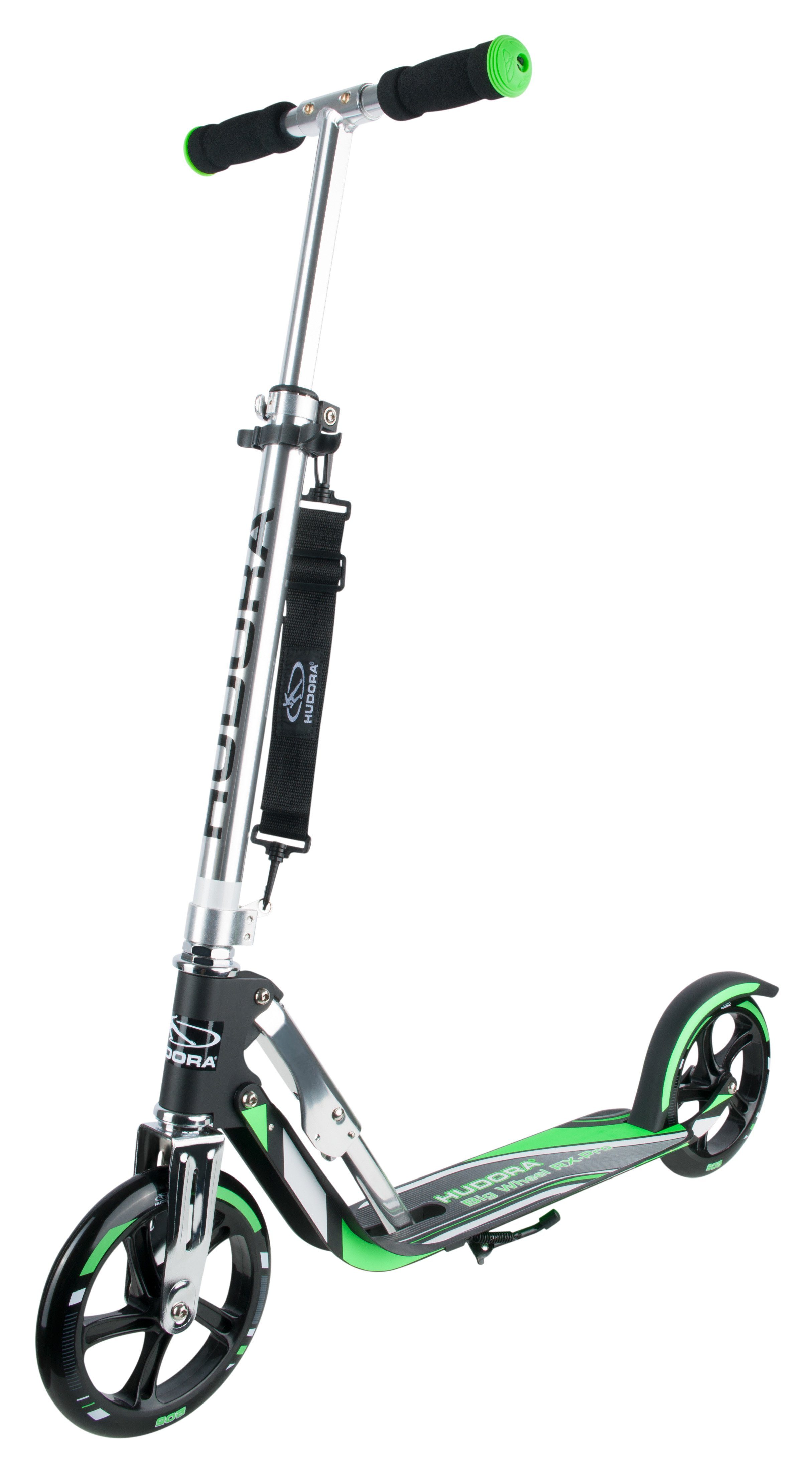 Hudora Scooter »Big Wheel RXPro 205 schwarzgrün«, (Set, mit Tragegurt