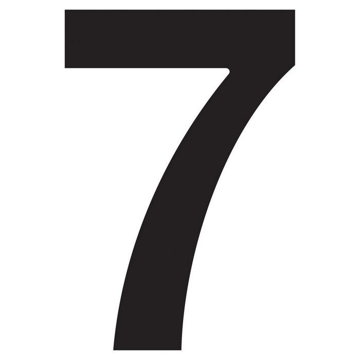 Bravios Briefkasten Hausnummer ''7'' Schwarz