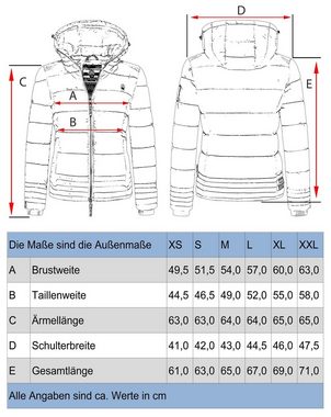 Marikoo Winterjacke Sole modisch taillierte Damen Steppjacke für den Winter