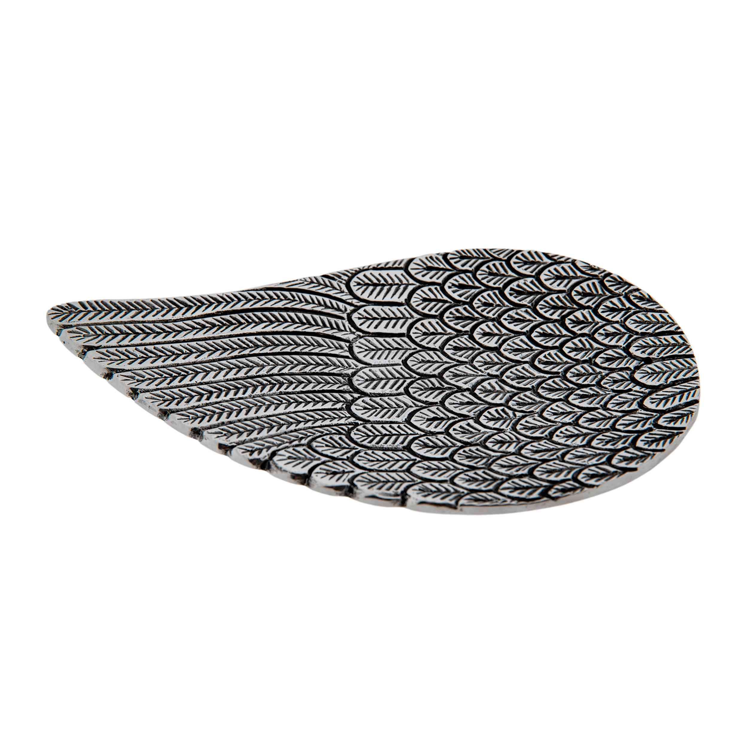 NKlaus Räucherstäbchen-Halter Räucherstäbchenhalter Engelsflügel silber antik 20,5 cm Weißmetall