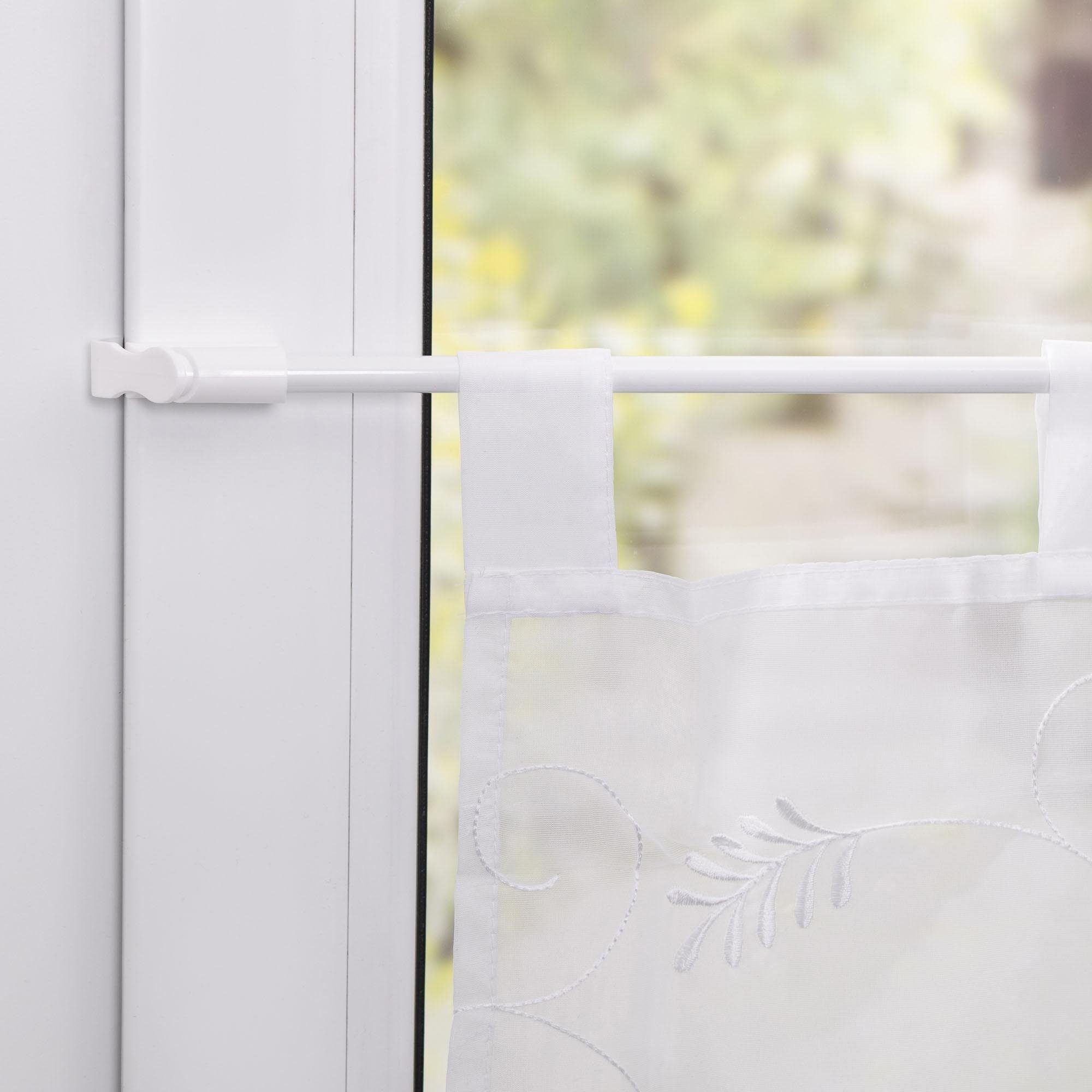 LICHTBLICK ORIGINAL Gardinenstange Gardinenstange Klemmfix, Ø 15 mm, 1-läufig, ausziehbar, ohne Bohren, geklemmt, Metall