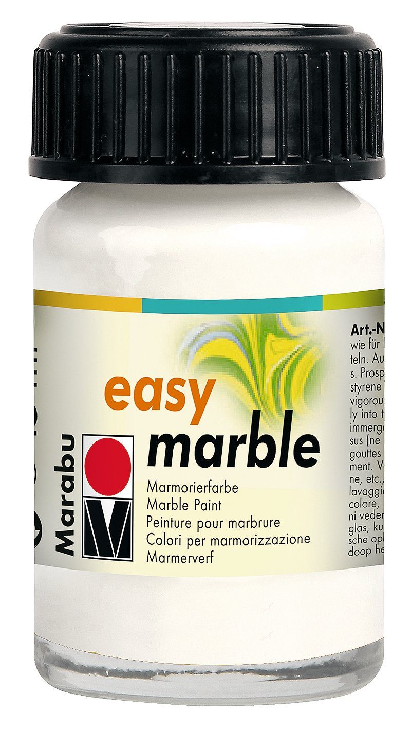 Marabu Bastelfarbe Easy 15 Weiß ml Marble
