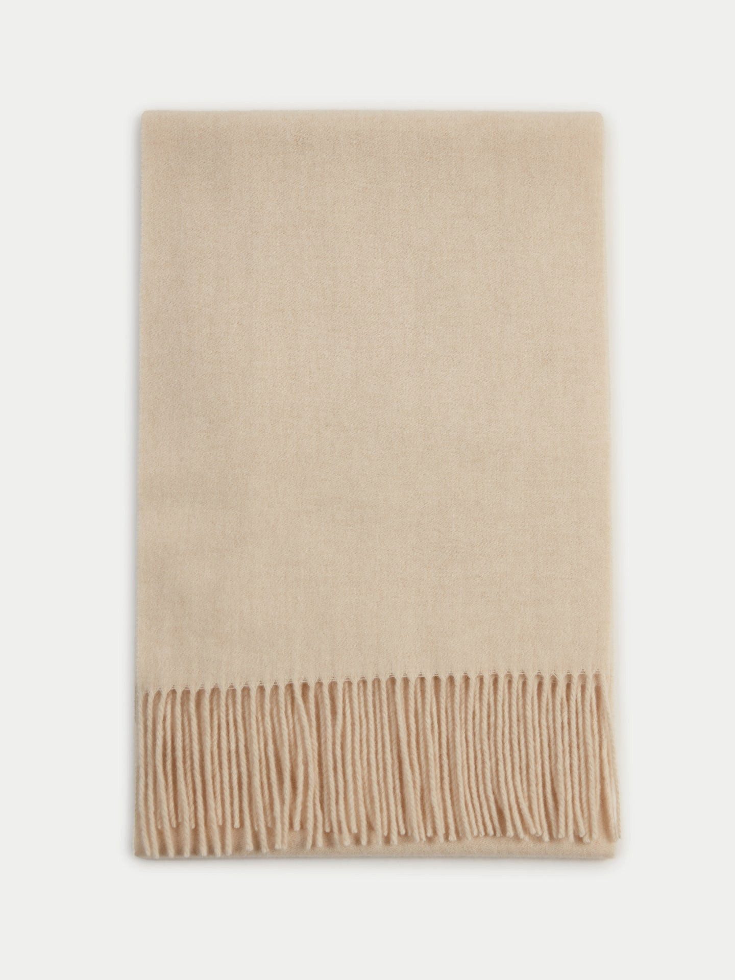 GOBI Cashmere Strickschal Naturfarbe Schal mit Fransen