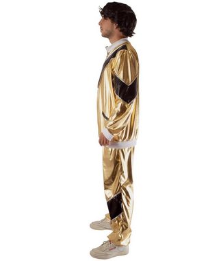 Funny Fashion Kostüm Metallic Trainingsanzug 'Simon' für Herren, Gold