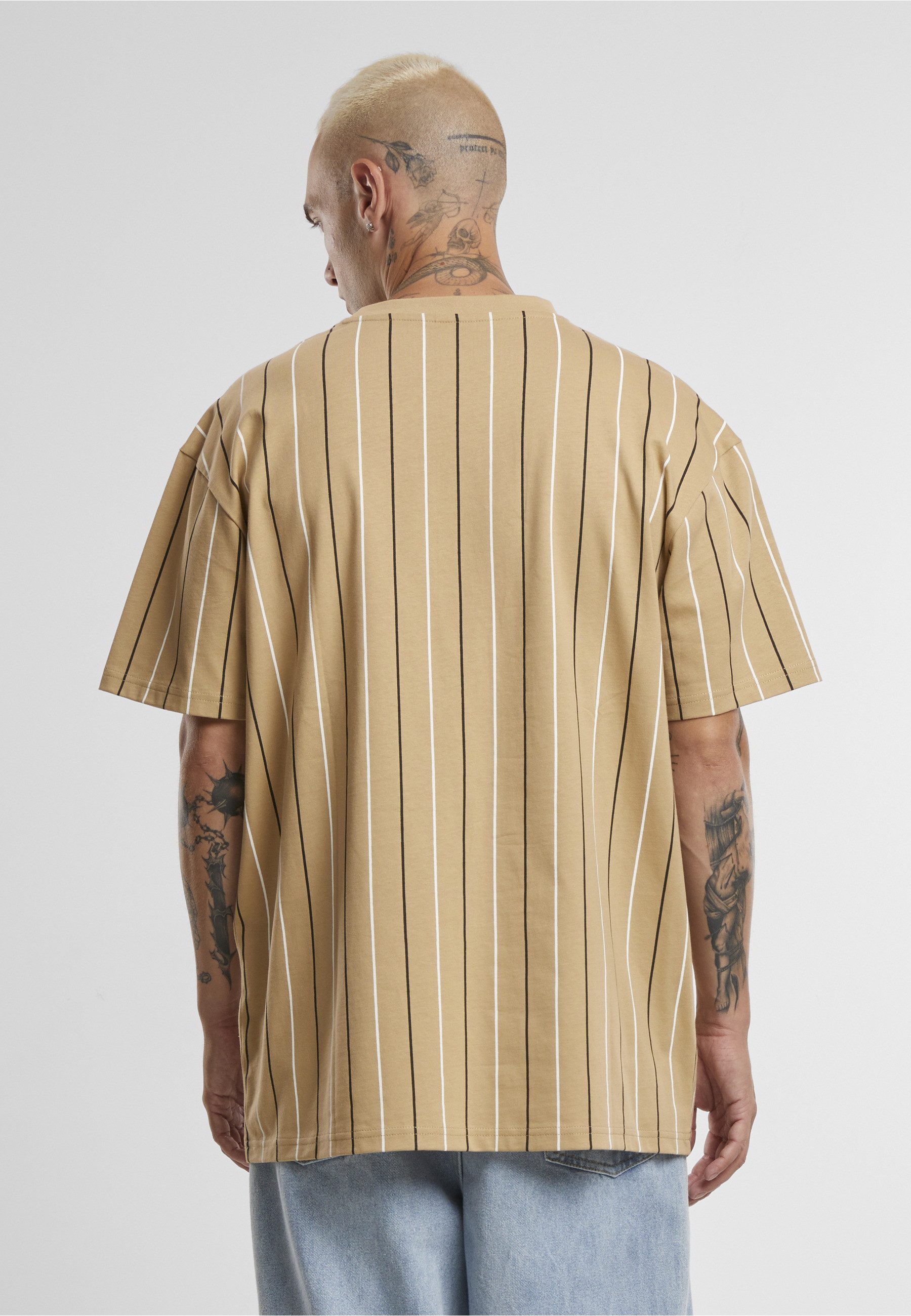 URBAN CLASSICS T-Shirt Urban Classics Printed Pinstripe Tee (1-tlg) – Bild 4 von 5