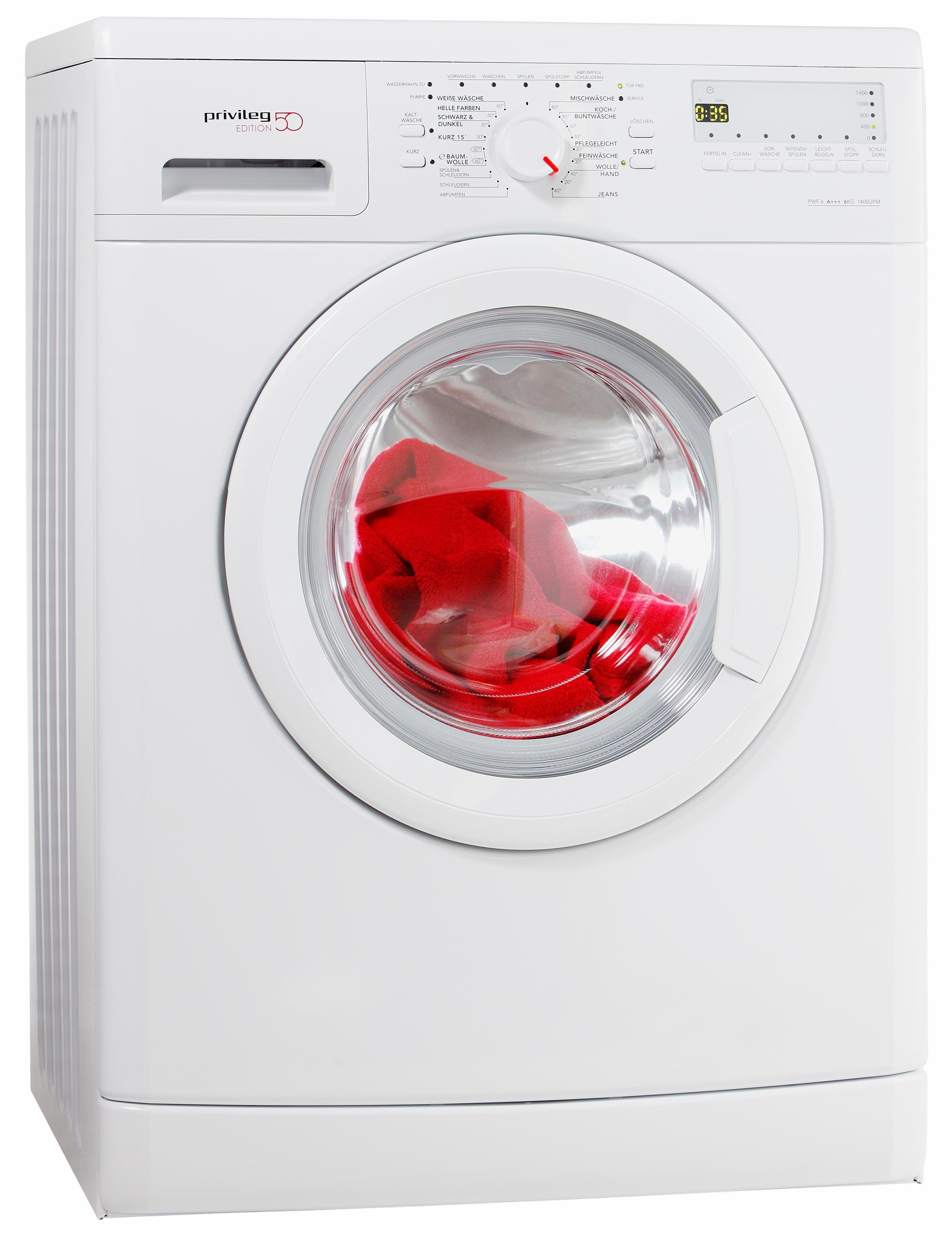 Privileg Waschmaschine PWF 6 A+++ Edition 50, A+++, 6 kg, 1400 U/Min