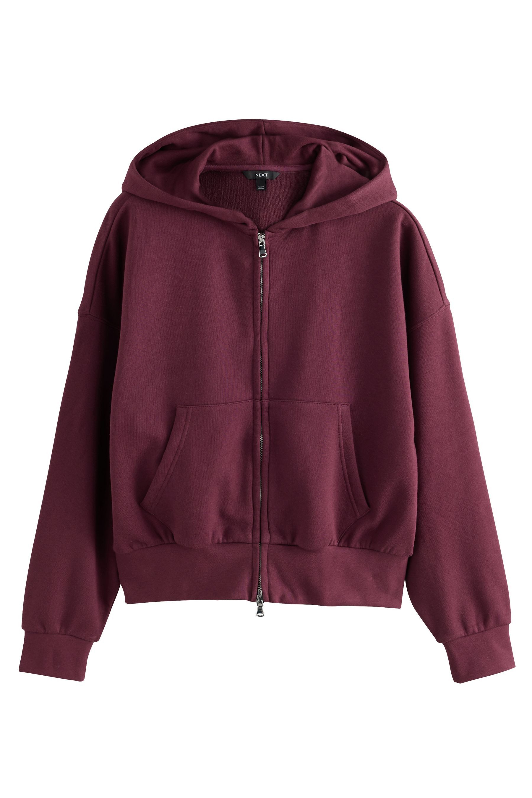 Next Kapuzenpullover Kapuzenjacke mit Reißverschluss, Kurzgröße (1-tlg)
