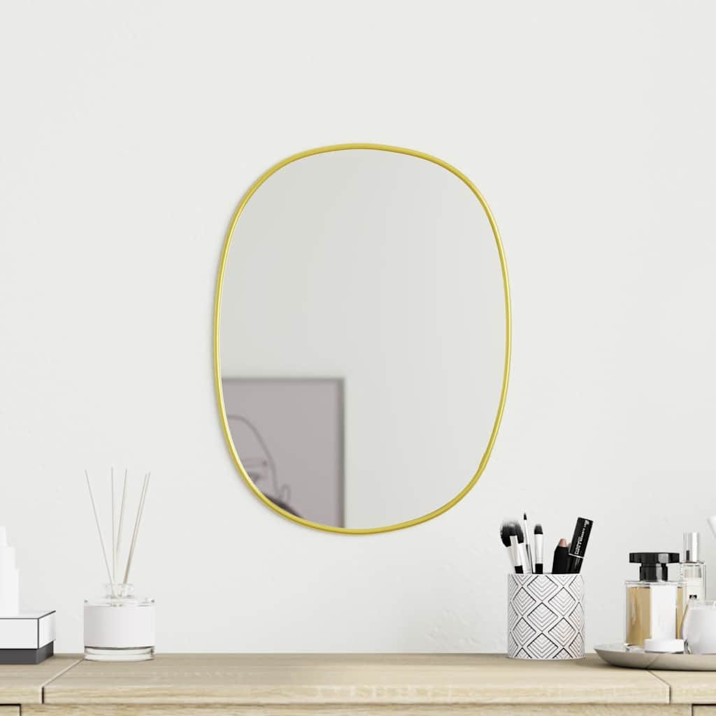 furnicato Wandspiegel 30 x 25 cm Golden (1-St), Klarer Kosmetikspiegel mit PVC-Rahmen für dein Badezimmer