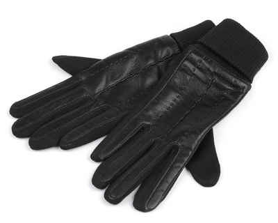 Diademita Baumwollhandschuhe Handschuhe für Herren und Damen mit Öko-Leder verziert mit Touch und