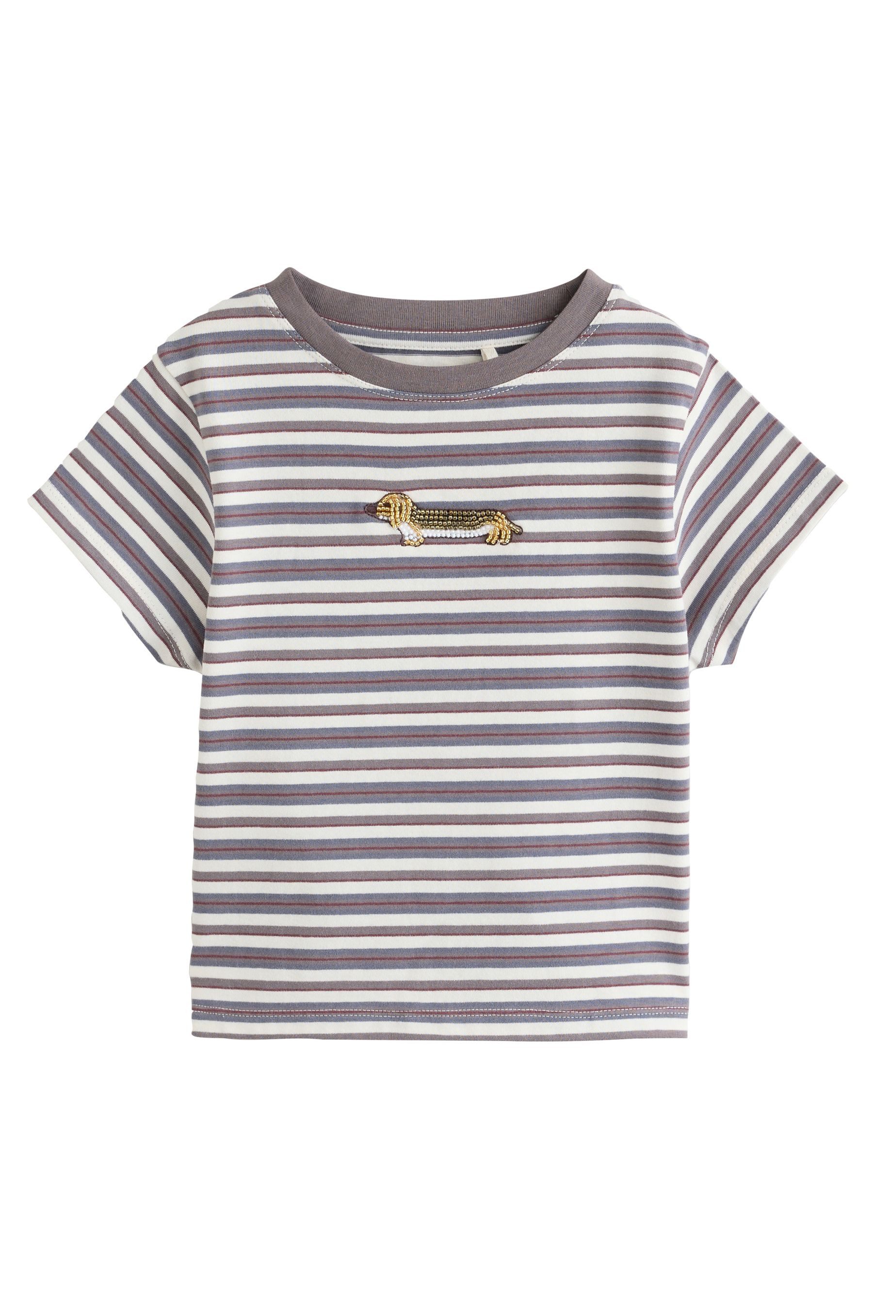 Next T-Shirt T-Shirt mit Perlenverzierung (1-tlg)