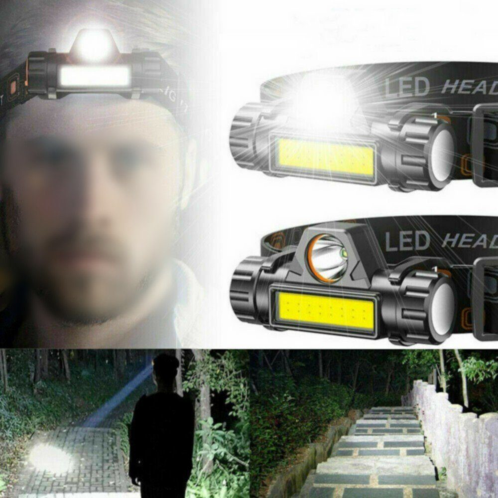 Perfekt Stück LED Superhell Sensor 2 Stirnlampe Wasserdicht Stirnlampe Joggen,Wandern,Camping,Radfahren,Angeln zum Kopflampe, iscooter IPX4 Wiederaufladbar, LED Stirnlampe