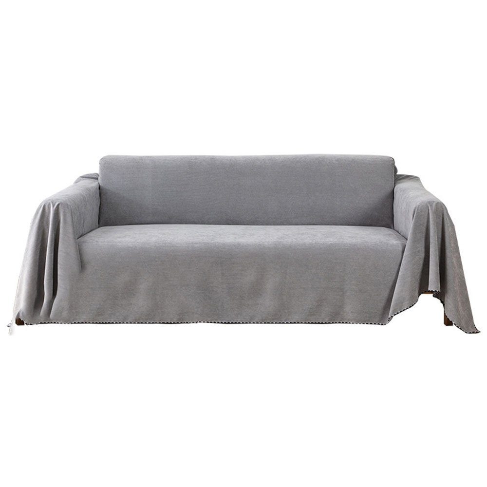 FELIXLEO Premium Sofaschoner Sofa 180 x überwurfdecke Grau 300cm