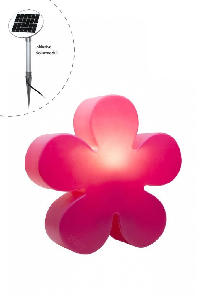 8 seasons design Dekolicht 8 seasons - Motivleuchte Shining Flower Durchmesser 60 cm pink Solar