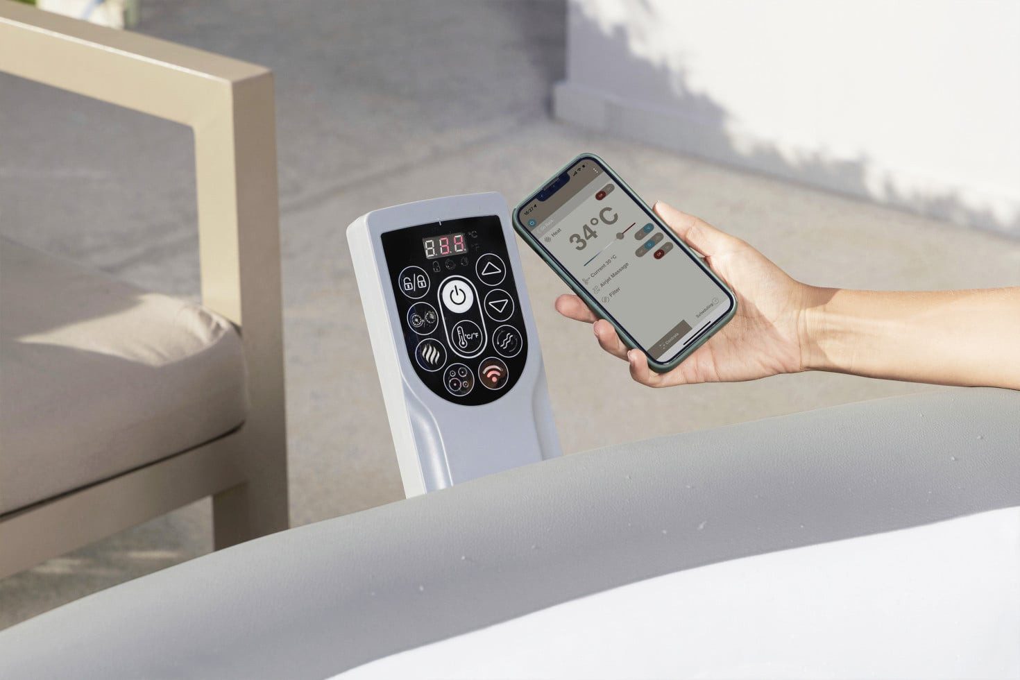 BESTWAY Whirlpool Bestway Whirlpool Outdoor für 8 Personen Lay-Z-Spa
