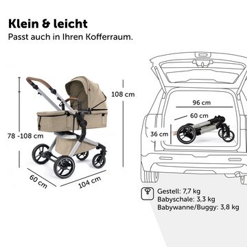 bergsteiger Kombi-Kinderwagen »Bergsteiger Kinderwagen Lugo 3in1/4in1, Kombikinderwagen«