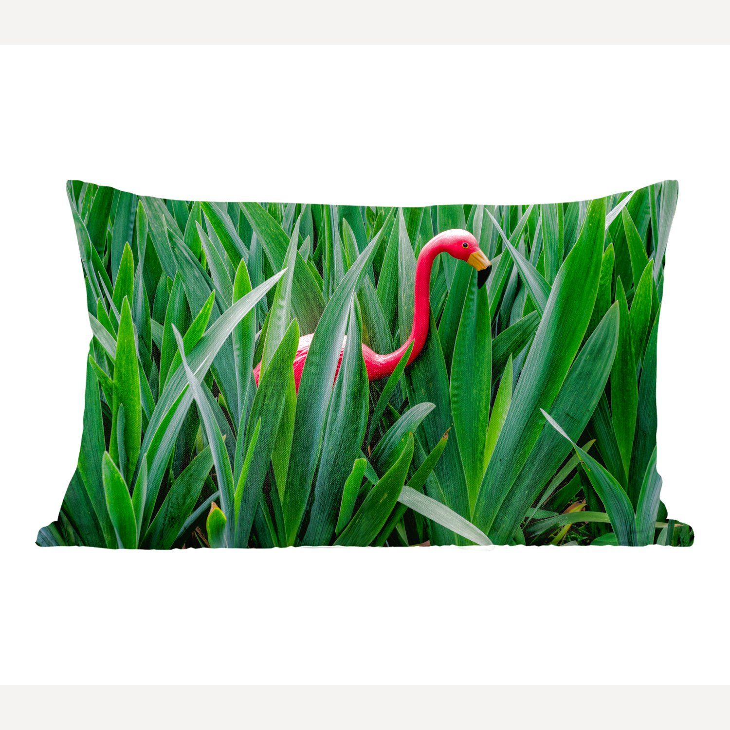 Dekokissen Dekoration, Schlafzimmer Blättern, Dekokissen zwischen Zierkissen, Flamingo mit Wohzimmer Füllung, MuchoWow