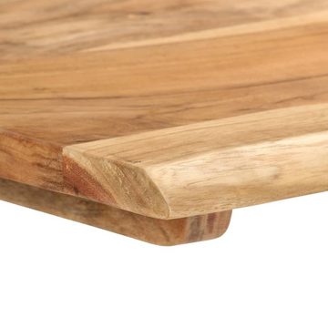 möbelando Baumkantentisch 3002057 (LxBxH: 140x70x76 cm), aus Akazienholz in natur mit silbergrauen Tischbeinen