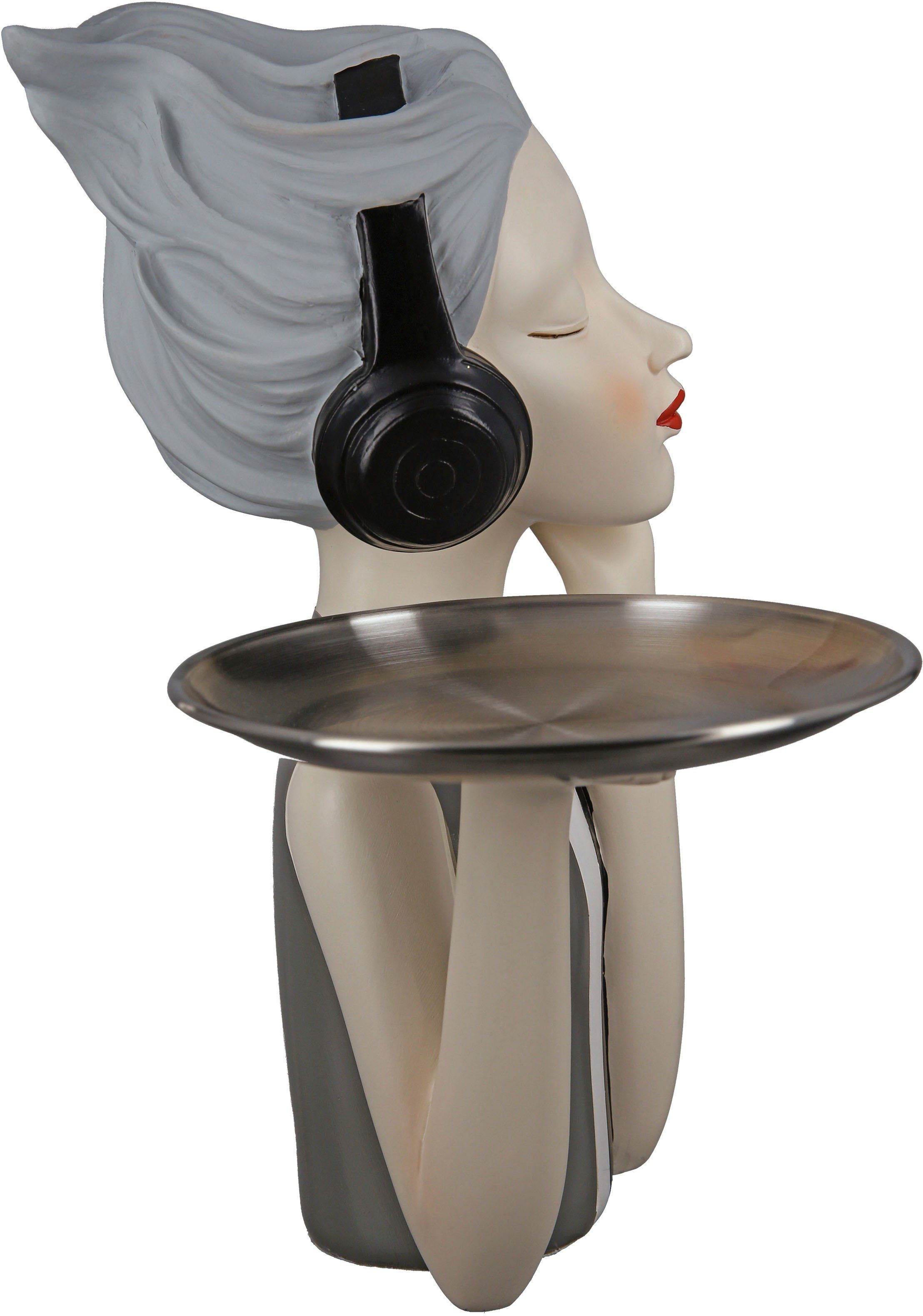 GILDE Dekofigur Figur Girl mit Kopfhörer (1 St) – Bild 4 von 4