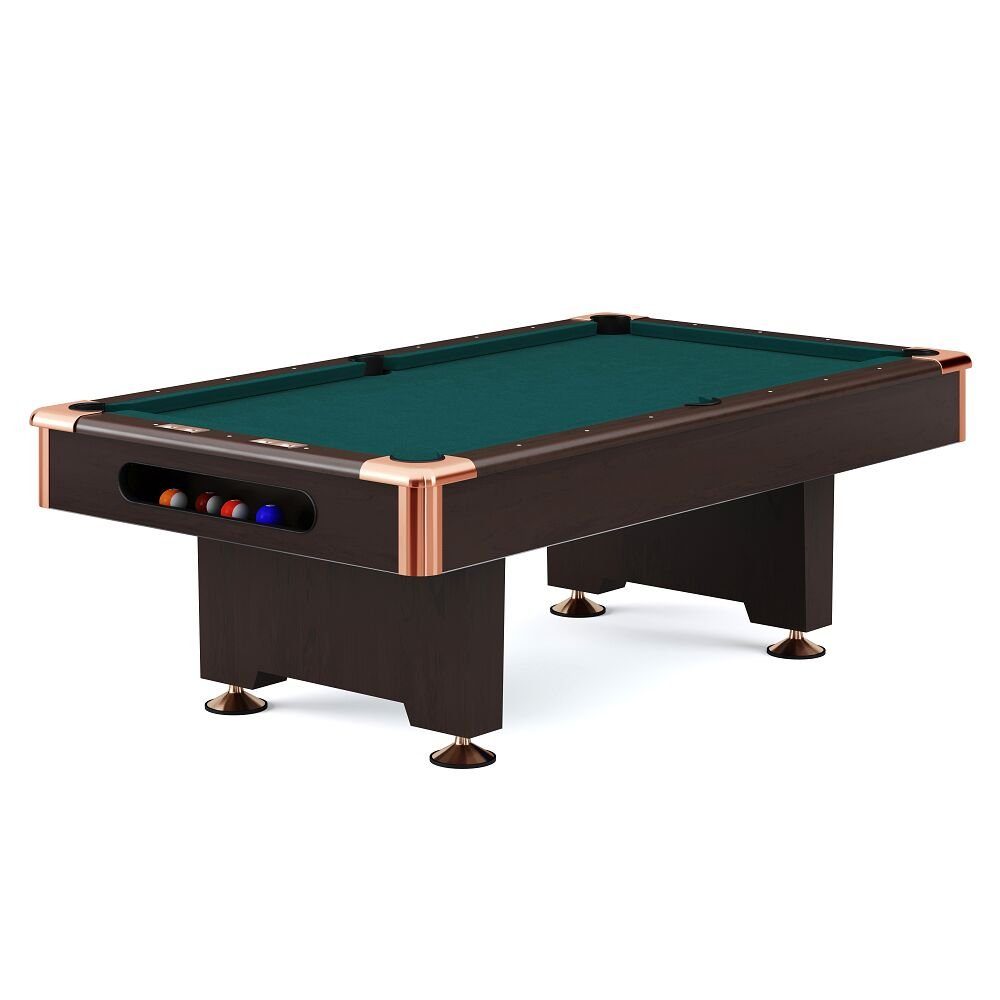 Automaten Hoffmann Billardtisch Billardtisch Club Pro in Nussbaum, Turnier Schiefer Billardtisch in 8 ft oder 9 ft Simonis 860 Blue-Green, 7 ft (Spielfeld 198x99 cm)