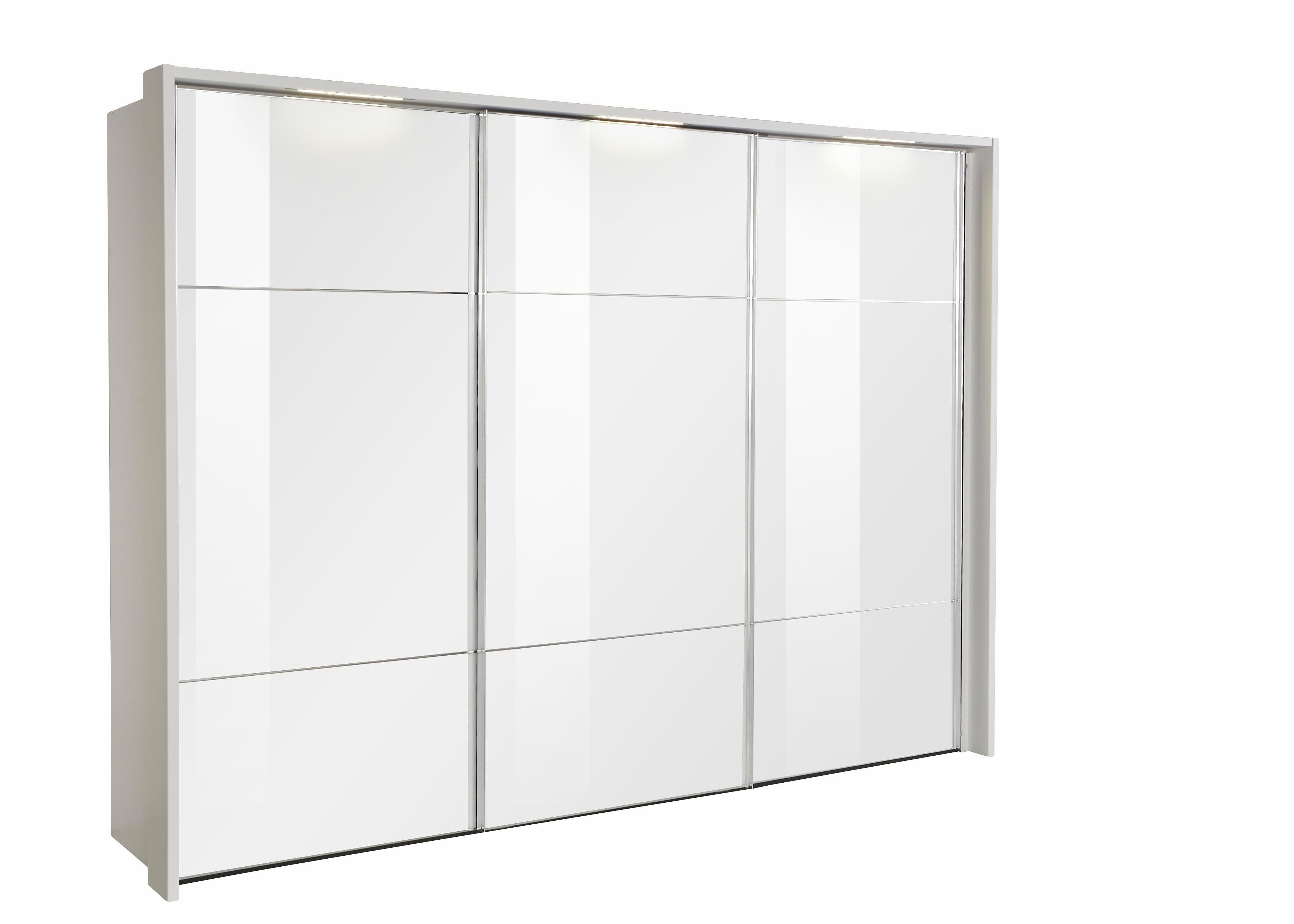 nolte® Möbel Schwebetürenschrank »Marcato 2.3« mit Fronten aus Weißglas, Breite 300 cm-Otto