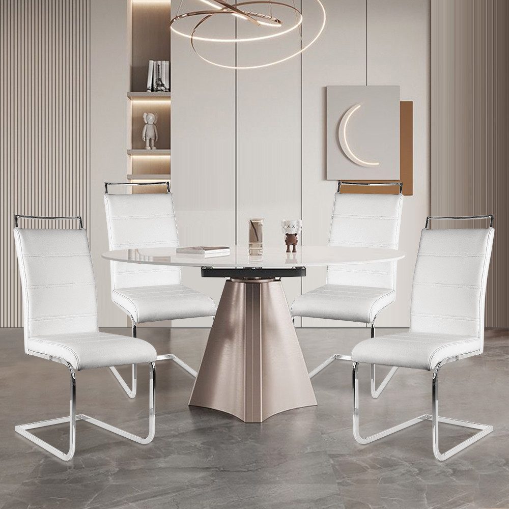 JEOBEST Freischwinger Schwingstuhl 2er Set Esszimmerstuhl Küchenstuhl Kunst günstig online kaufen