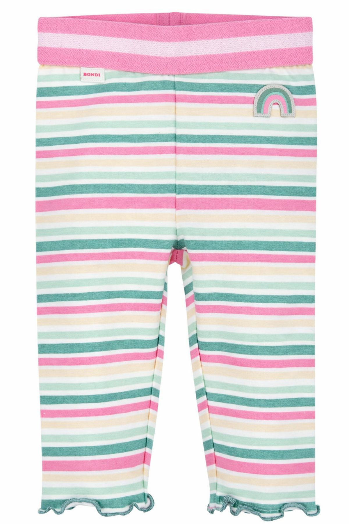 Trachtenlederhose Capri Hose Leggings 'Be Happy' 86889, Mehrfarbig
