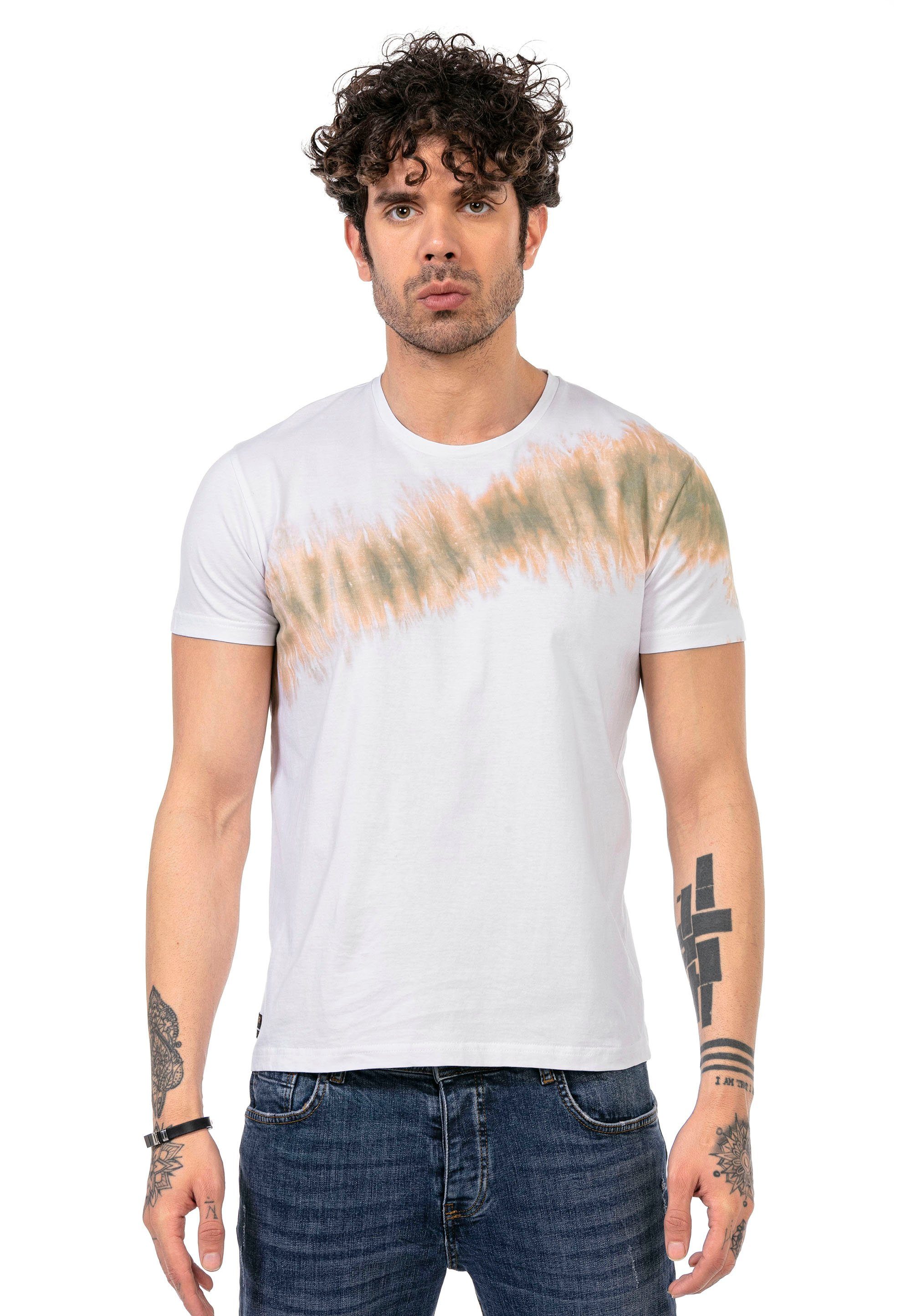 RedBridge T-Shirt Surprise in trendigem Batik-Design