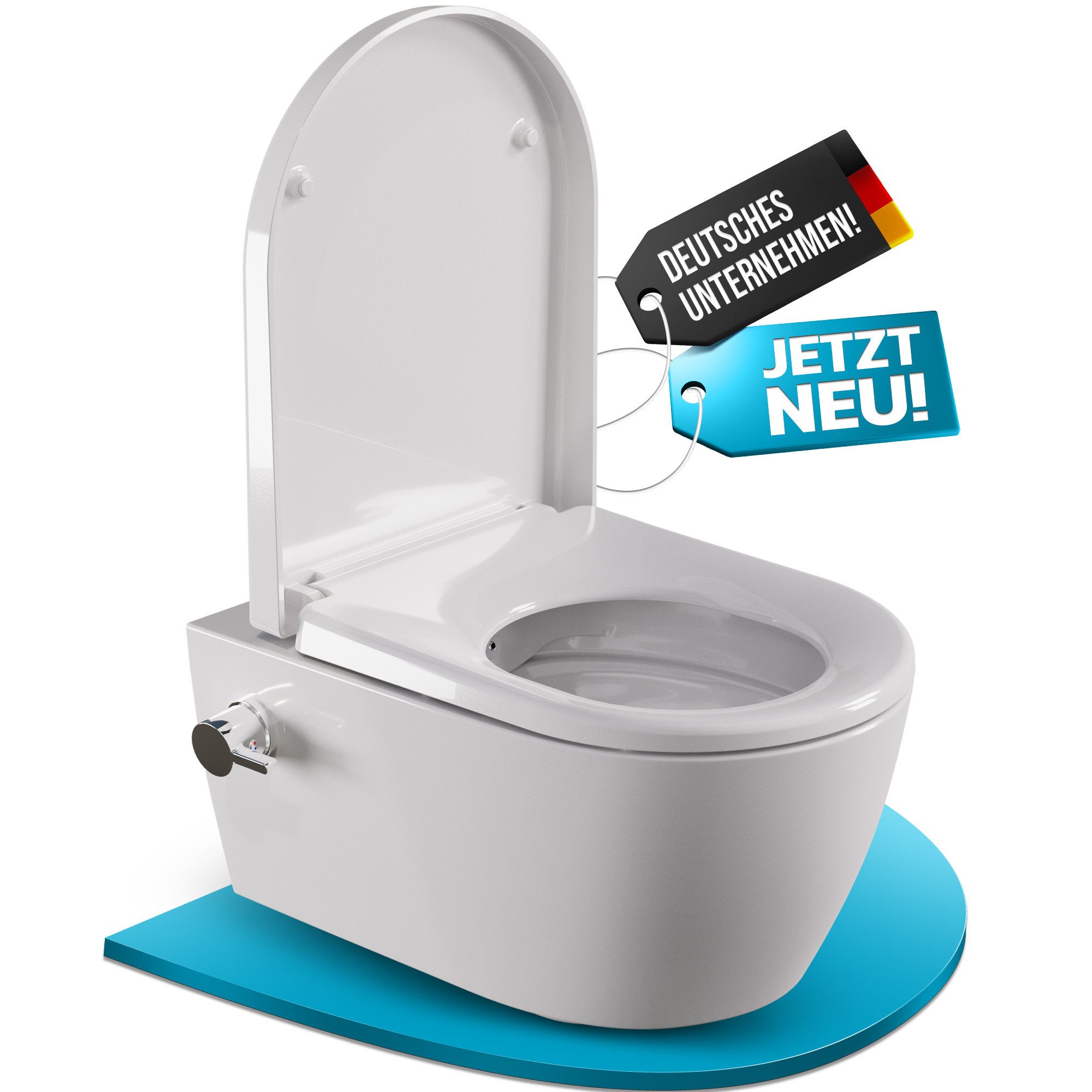 SSWW Dusch-WC mit Softclose WC-Sitz Tiefspül-WC spülrandloses WC Taharet, w günstig online kaufen