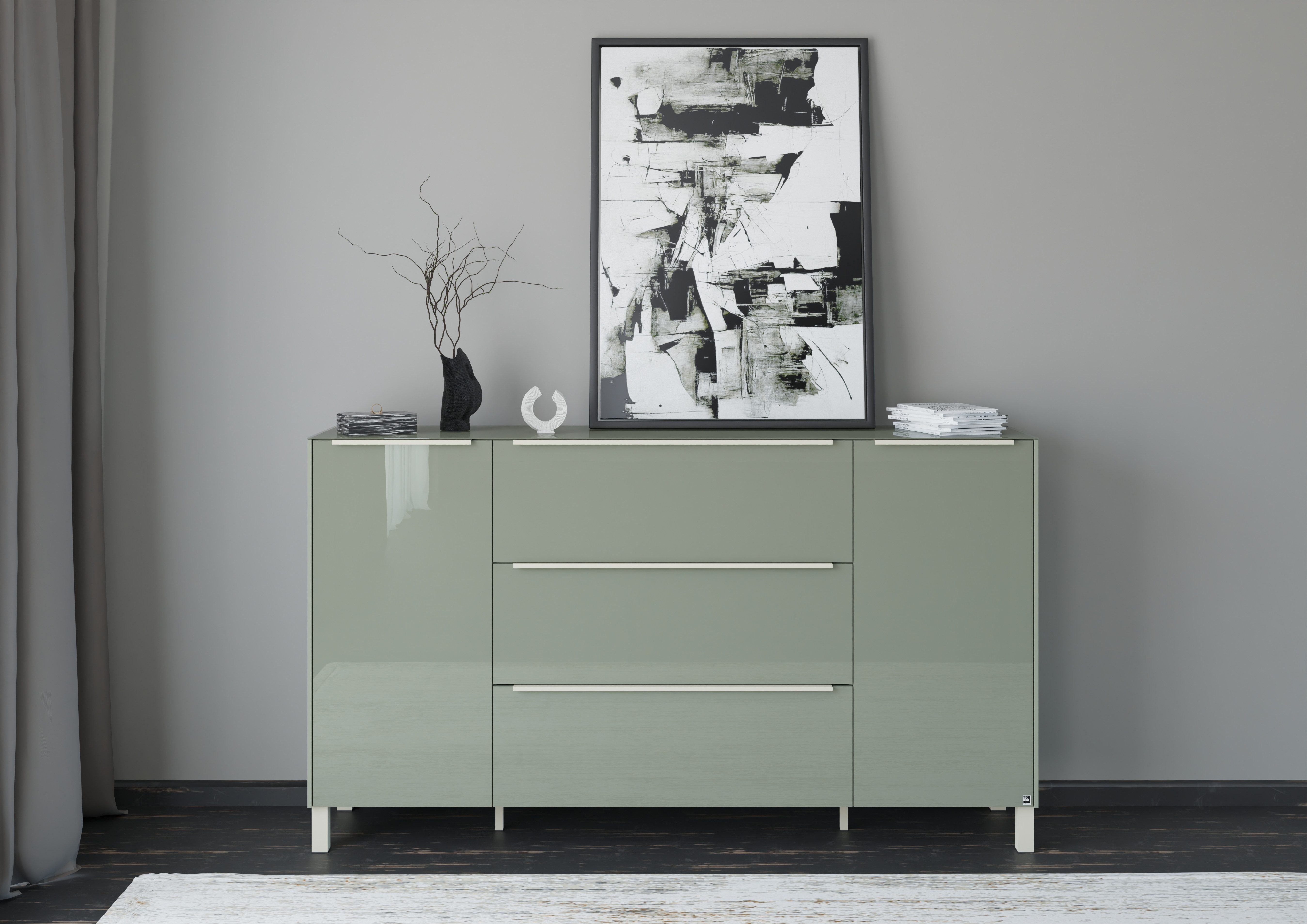set one by Musterring Sideboard Reno (1 St), Mit Vierkantfuß in diversen Farben, 106 cm Höhe & Farbauswahl