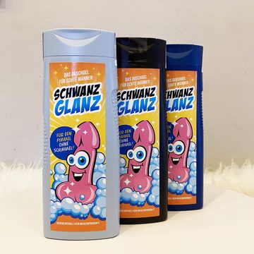 Deggelbam Pflege-Geschenkset Geschenkidee, SchwanzGlanz, Das witzige Geschenk für Deinen Freund 300ml Duschgel, 1-tlg., Geburtstagsgeschenk, Männergeschenk, Penis, Pimmel