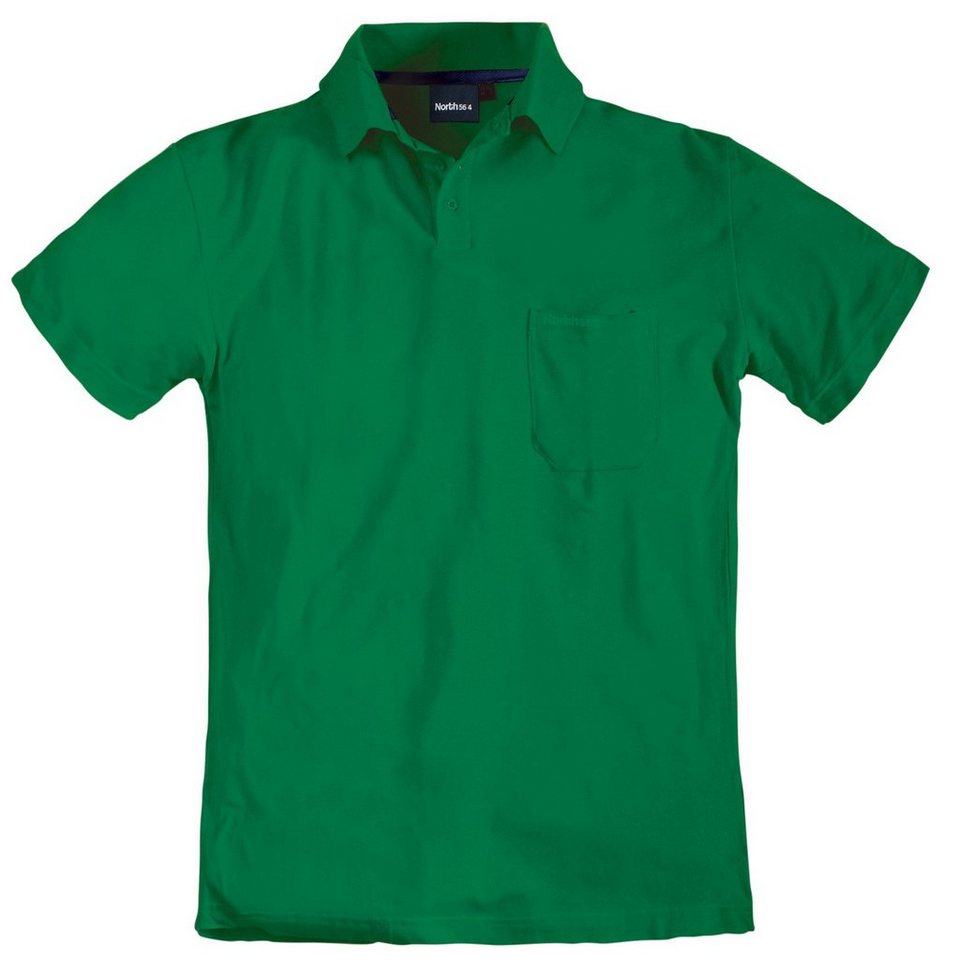 north 56 4 Poloshirt Pique Kurzarmpolo von Allsize in Herrenübergröße bis  8XL, grün