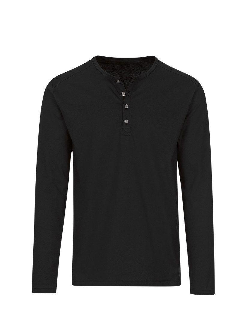 Trigema Longsleeve TRIGEMA Langarmshirt mit Knopfleiste günstig online kaufen