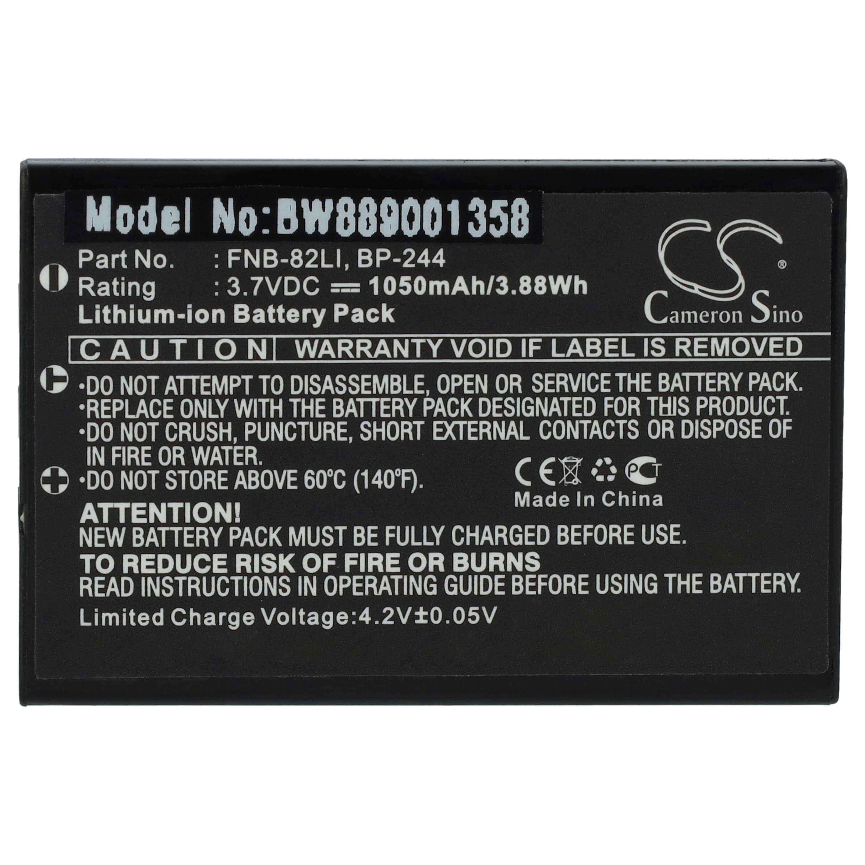 vhbw Akku Ersatz für Vertex FNB-82LI, E-DC-21, BC-8260 für Funkgerät (1050 Akku Akku Li-Ion 1050 mAh (3,7 V, 1 St), Leistungsfähiger Austausch-Akku für Ihr Funkgerät, Walkie-Talkie