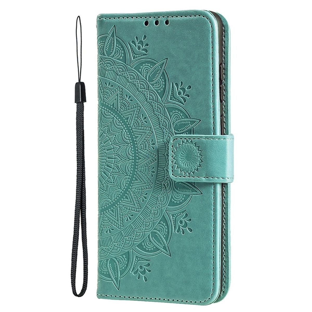 CoverKingz Handyhülle Hülle für Apple iPhone 14 Pro Max Handyhülle Flip Case Schutzhülle 17,0 cm (6,69 Zoll), Klapphülle Schutzhülle mit Kartenfach Schutztasche Motiv Mandala